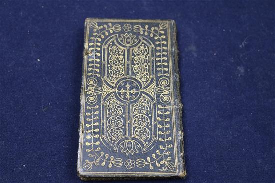 A miniature book Riders, dated 1707